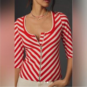 Maeve Chevron Striped Top